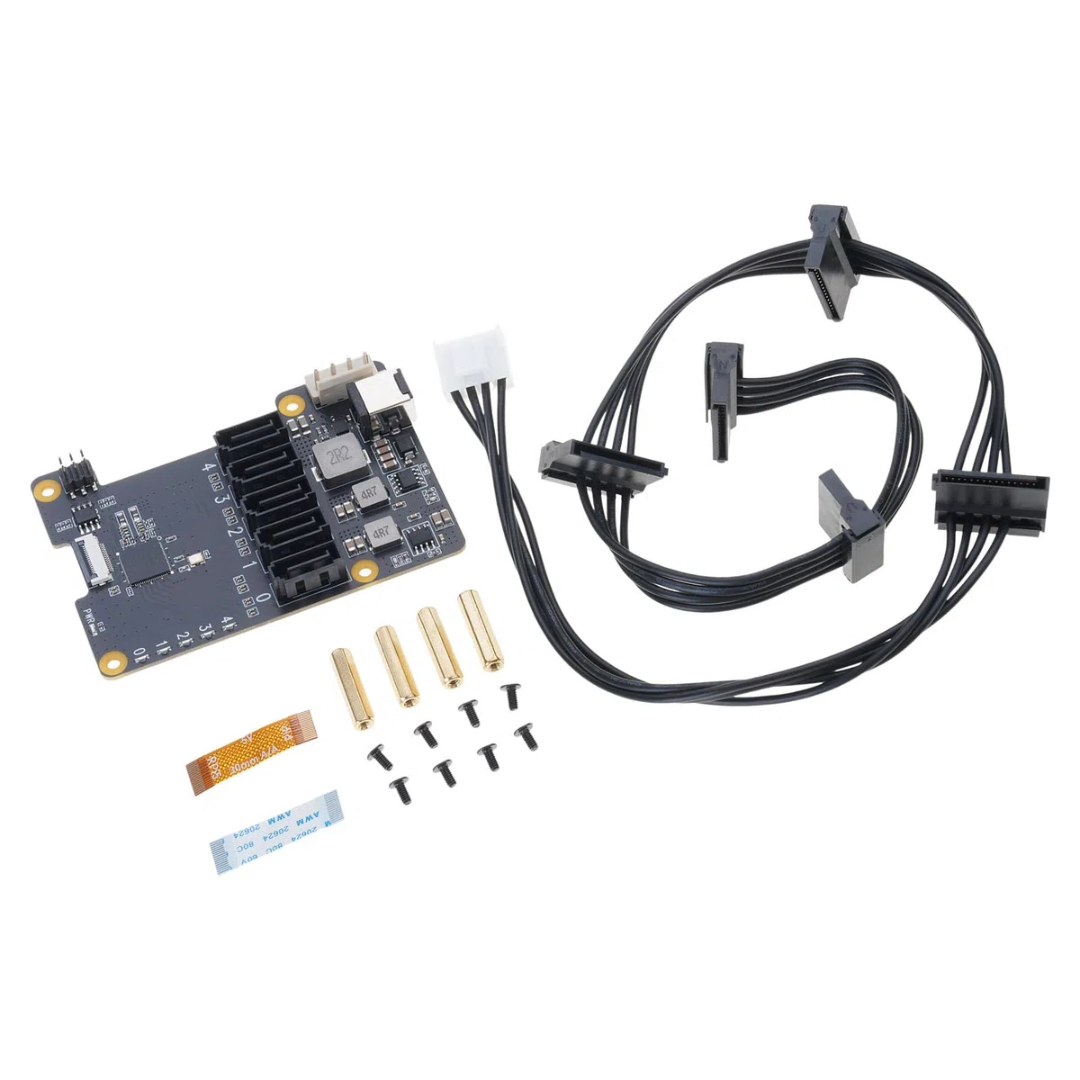 La Placa de expansión de 5 Puertos X1009 Mejora para configuraciones 5 5B Placa adaptadora de múltiples Puertos Controlador de Velocidad de hasta 5 Gbps