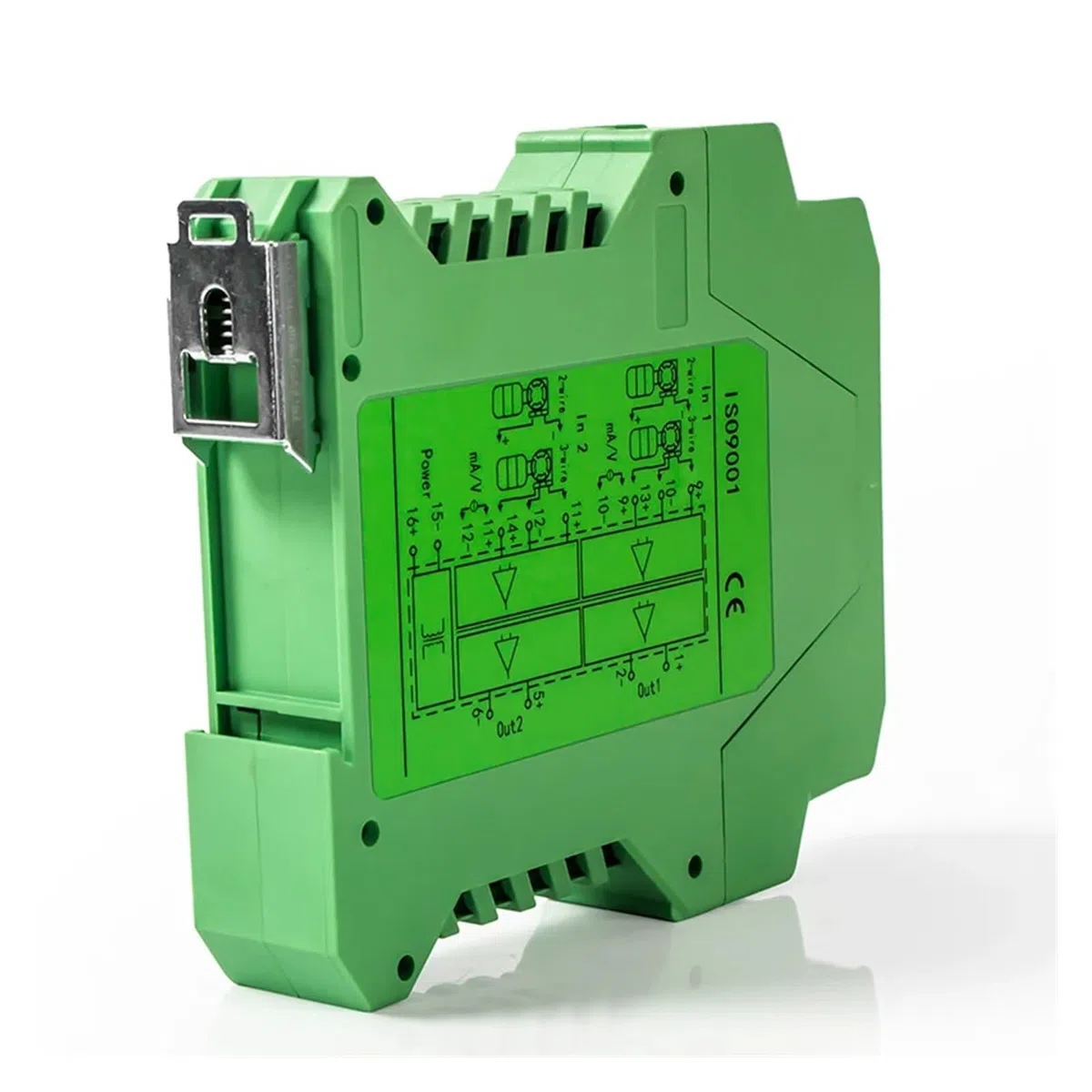 Transmisor de señal analógica 0-5 V CA 220 V 4-20 mA 0-20 mA 0-10 V 1-5 V 1 entrada 2 salidas(0-10V to 1-5V)