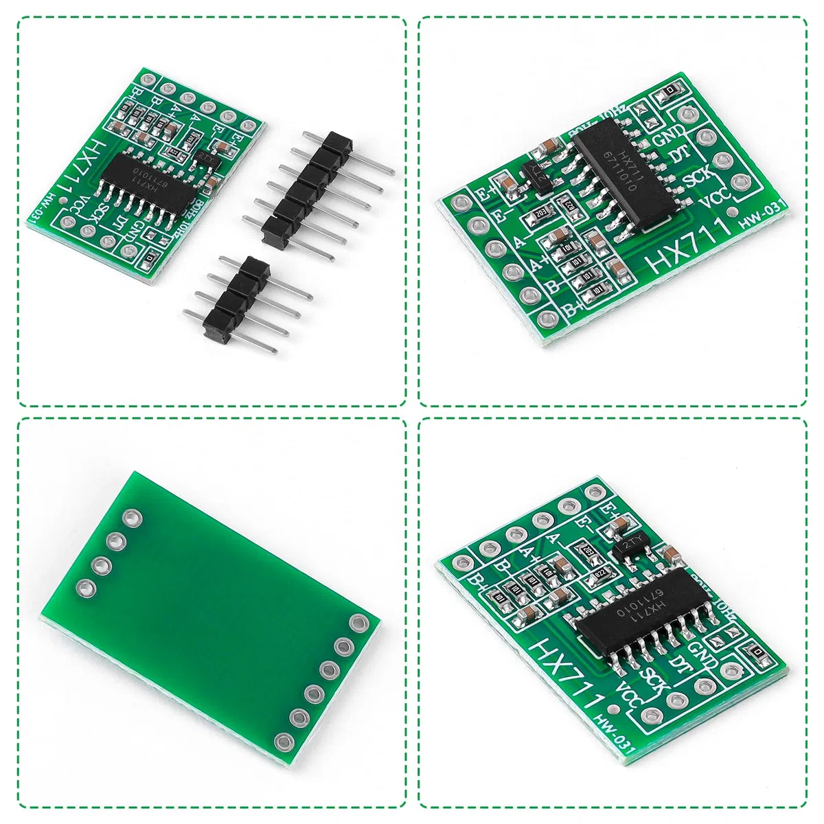 YEFLUT HX711 - Amplificador de celda de carga de 24 bits ADC de doble canal con cable Du-pont para Arduino Raspberry Pi (8 unidades)