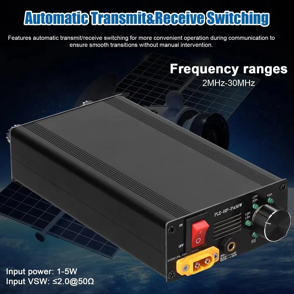 Amplificador de potencia de corta de 50 W con conmutación automática de 4 velocidades LPF y recepción para múltiples protocolos